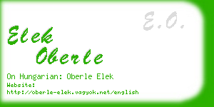 elek oberle business card